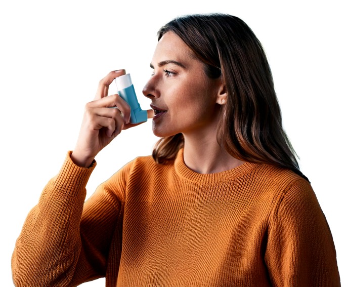 Firefly millennial using an inhaler 30590